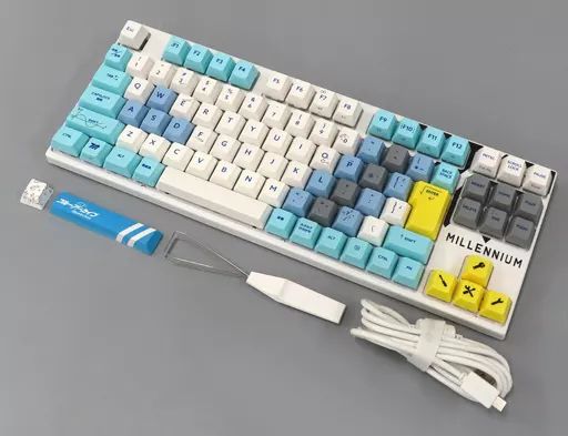 家電サプライ ミレニアムサイエンススクール キーボード 日本語配列 グリーン軸 ブルーアーカイブ×ふもコレ