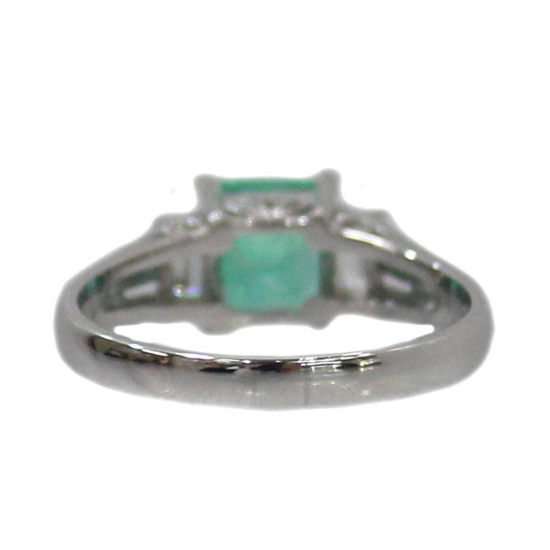 Pt900 エメラルド ダイヤモンドリング エメラルド1.20ct ダイヤモンド 