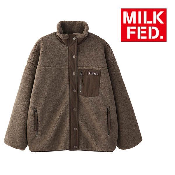 ボア ジャケット ブルゾン ミルクフェド MILKFED レディース アウター ボア ジャケット ブルゾン ミルクフェド MILKFED レディース アウター