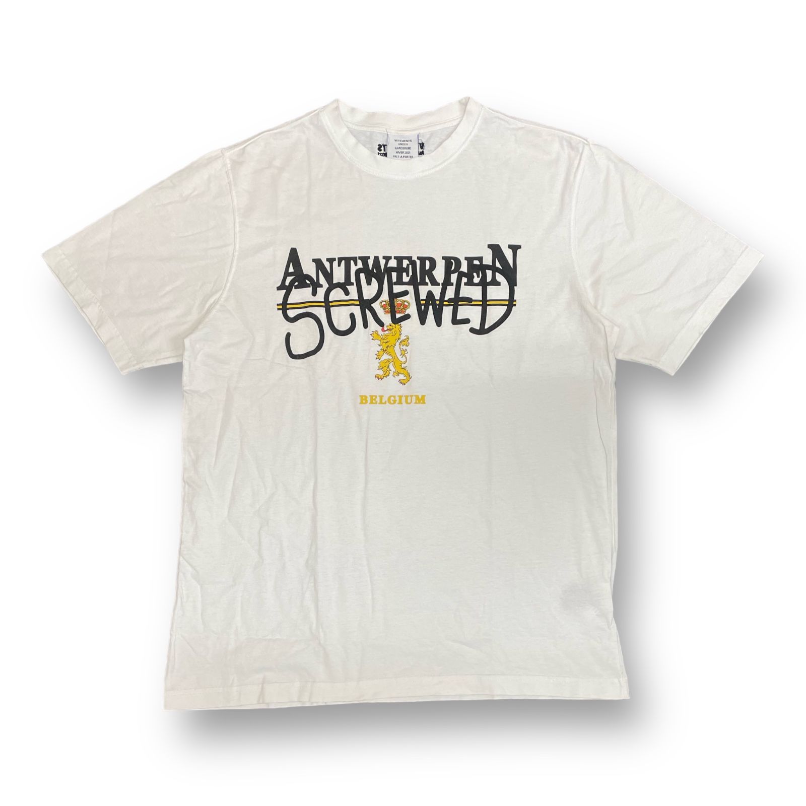 国内正規 VETEMENTS 20AW ANTWERPEN プリント Tシャツ UAH21TR502  