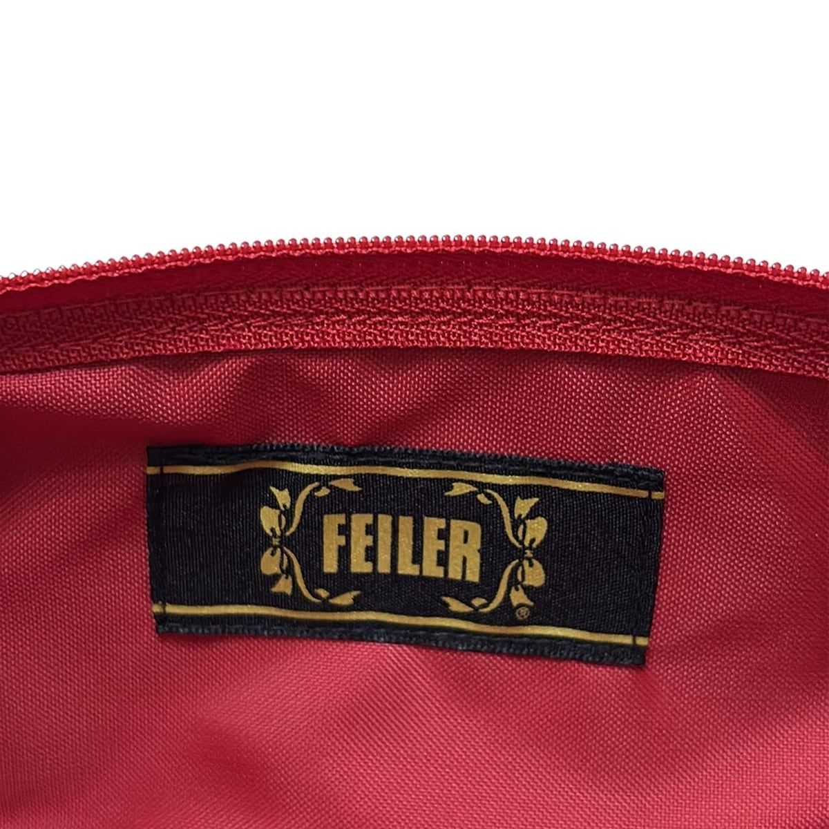 FEILER(フェイラー) ペンケース美品 - レッド×イエロー×マルチ