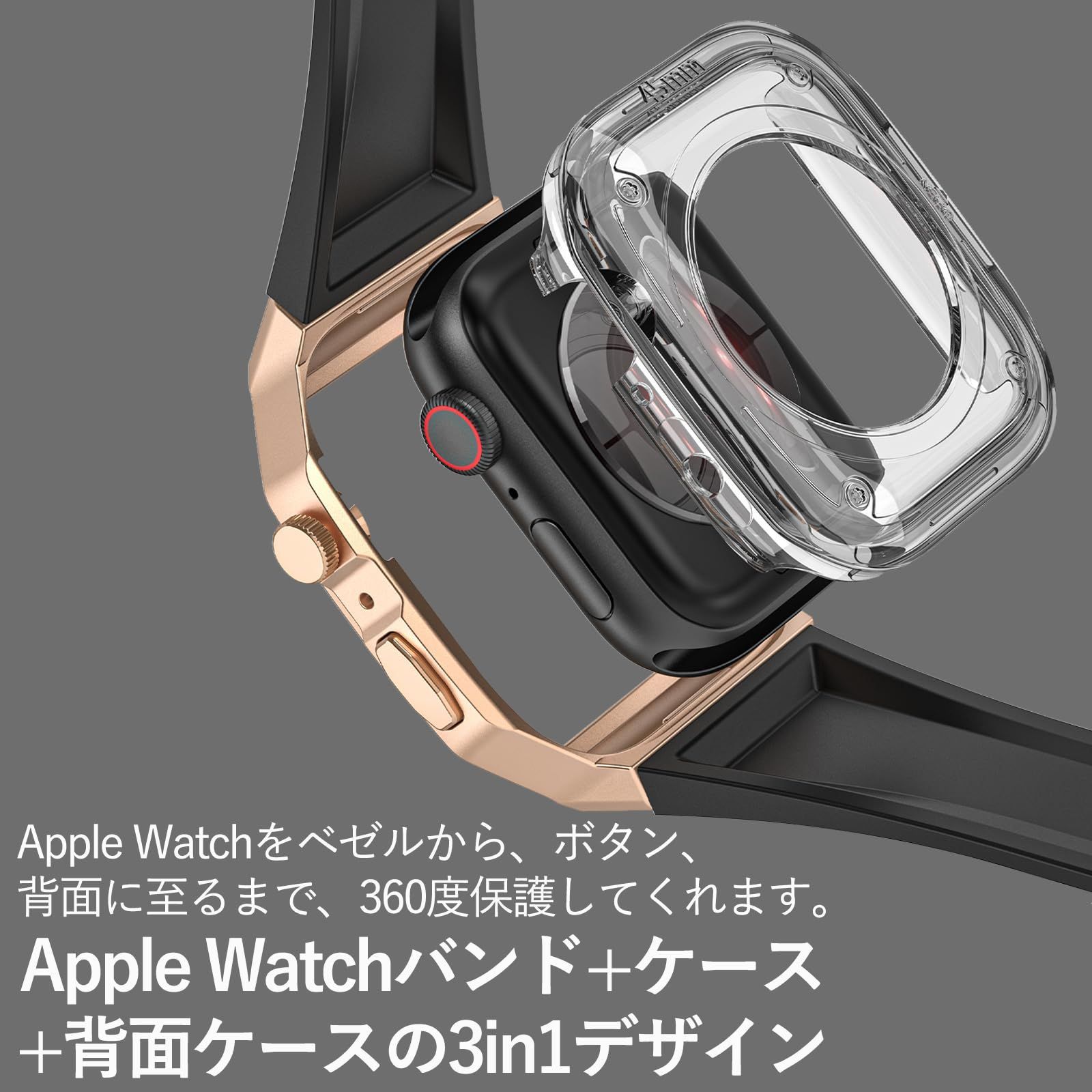 NINE WEST★ダークグレーがかっこいい！アップルウォッチバンド Amazon.com: Nine West Fashion Rubberized Bracelet for Apple