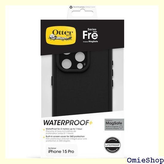 OtterBox iPhone 15 Pro LifeProof FRE 防水 防塵 防雪 耐衝撃 ケース MagSafe対応 Black 98