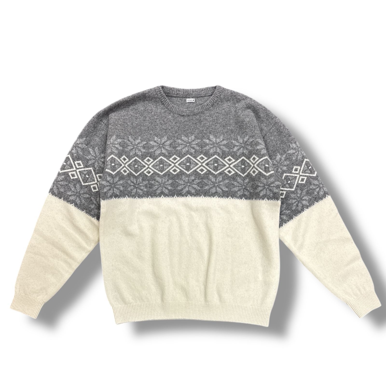 参考上代55000円 未使用品 SEQUEL 23AW NORDIC CREW NECK KNIT 