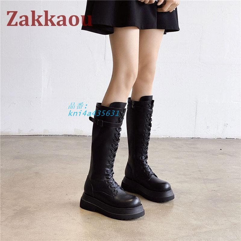 ニーハイブーツ レディース ジョッキーブーツ 秋 冬 ロングブーツ 美脚 厚底 痛くない 疲れない 履きやすい 歩きやすい 疲れにくい 通学 通勤 kni4a435631 KIN-KAAI_COM