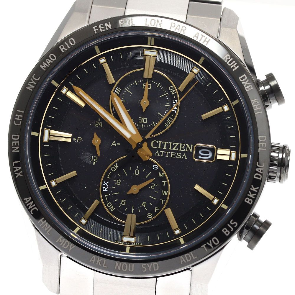 シチズン CITIZEN AT8184-57E|H800-A1CN209 アテッサ エコドライブ HINODE COLLECTION 1300本 モデル ソーラー電波 メンズ 箱 保証書付き_893900