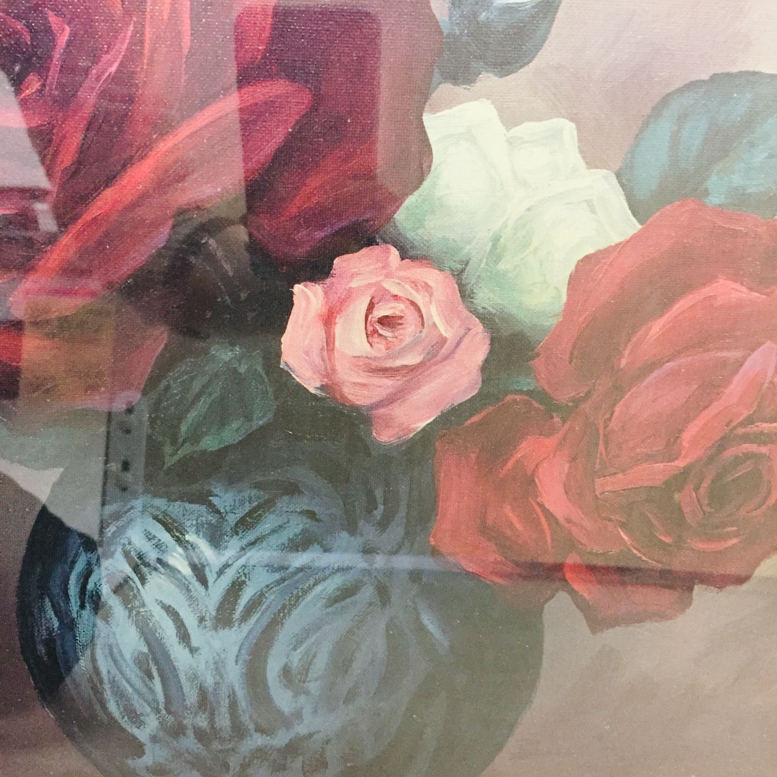 S【絵画】渡辺霊生 バラ 絵画 額縁付き インテリア アート - メルカリ