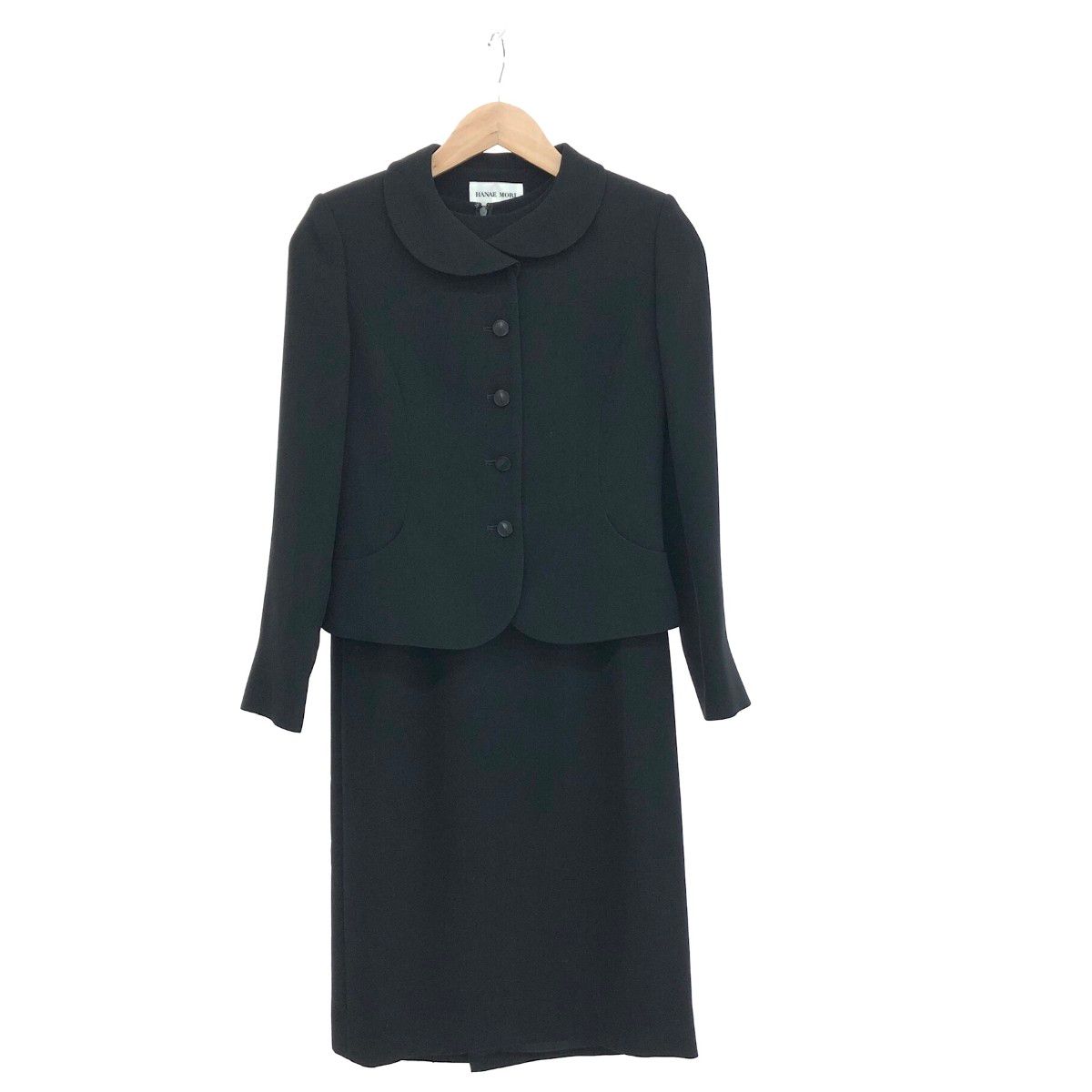 HANAE MORI ブラックフォーマル HANAE MORI - [タグ付 未使用] ハナエモリ セットアップ 黒 36