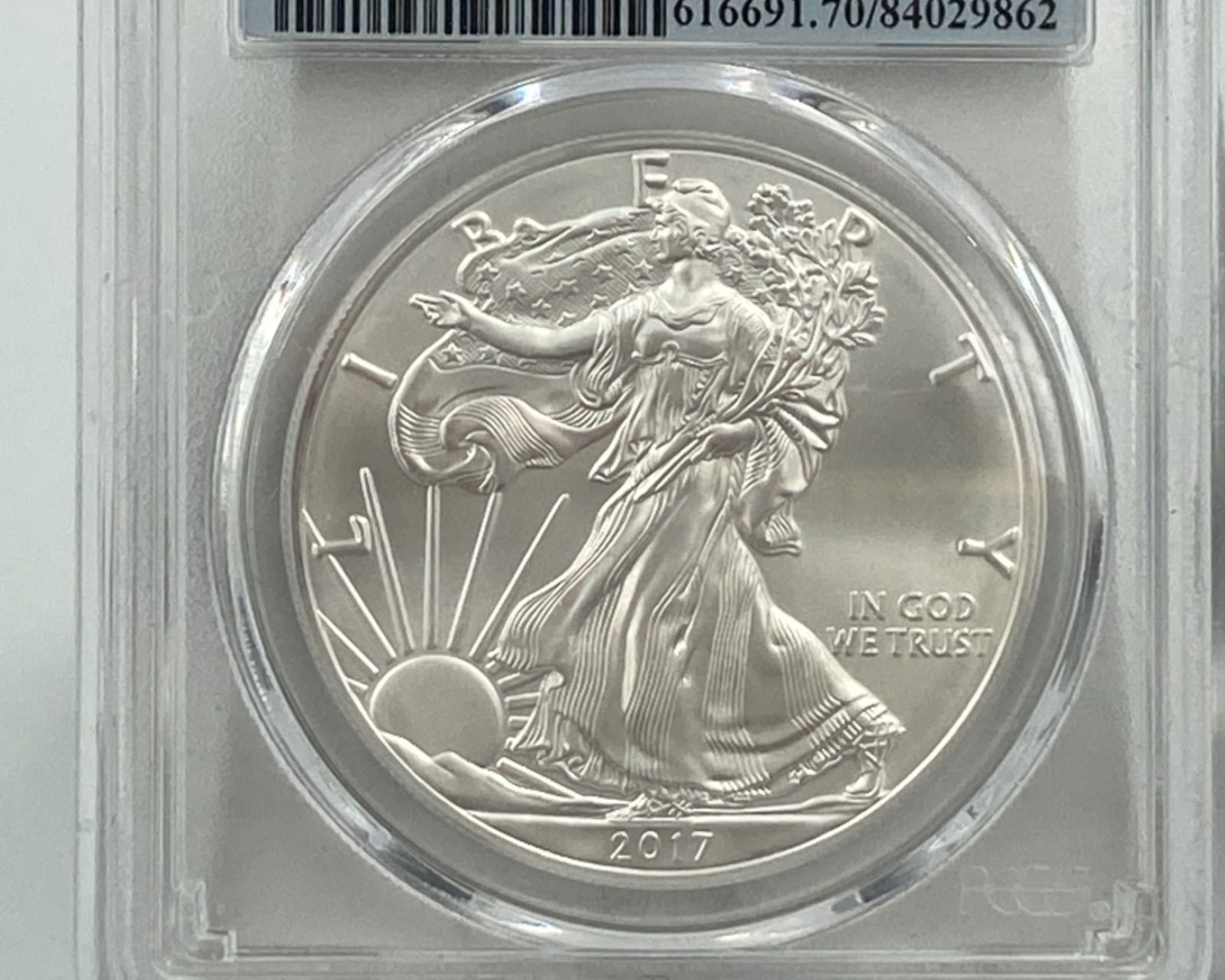 貨幣アメリカイーグル銀貨　2012 PCGS鑑定　MS70