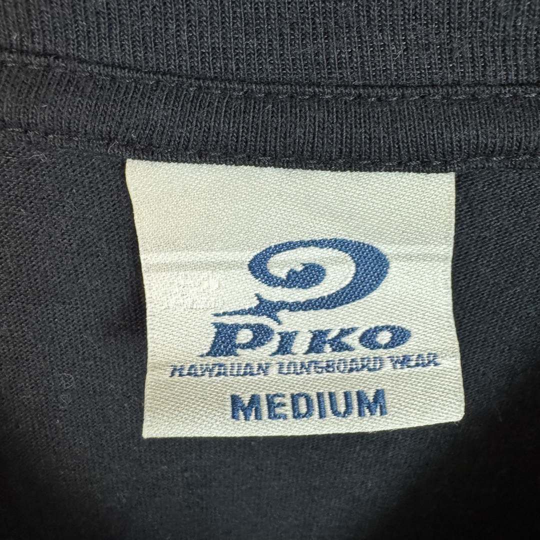 Piko ピコ 90s ヴィンテージ 袖プリント 長袖Tシャツ ブラック Mサイズ 