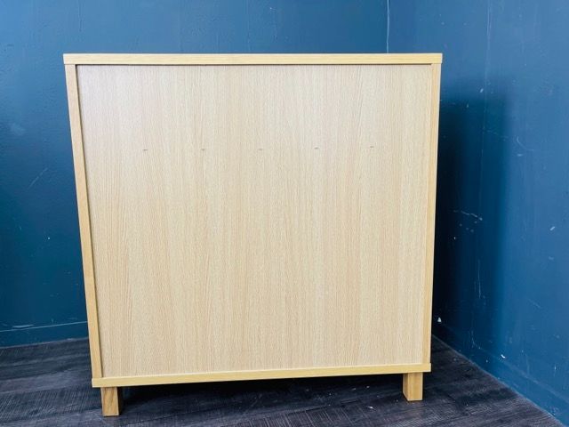 無印良品 MUJI キャビネット オーク材 棚板2枚 引き出し2杯 観音開き