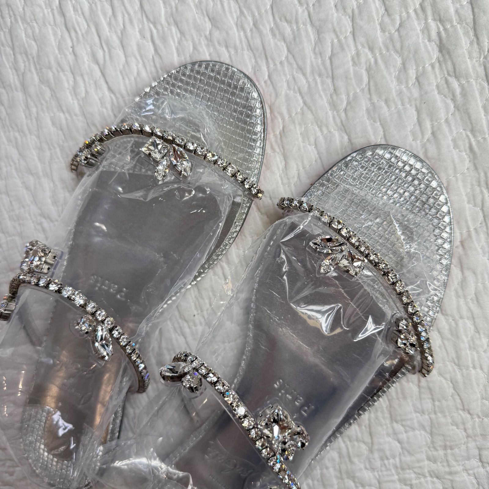 Christian Louboutin - 極美品 ルブタン スワロフスキーサンダル