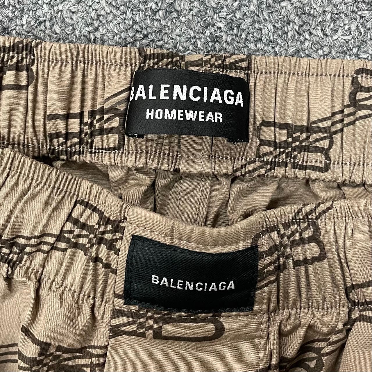 国内正規 BALENCIAGA HOMEWEAR 22SS 総柄 イージー ショーツ ハーフ