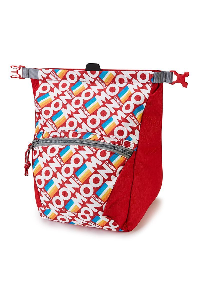 人気 MOON Bouldering Chalk Bucket Bag Retro Stripe Red ムーン ボルダリング チョークバケット チョークバッグ 現行モデル 大型 チョークバッグ ボルダリング ジム レトロ ストライプ レッド 赤