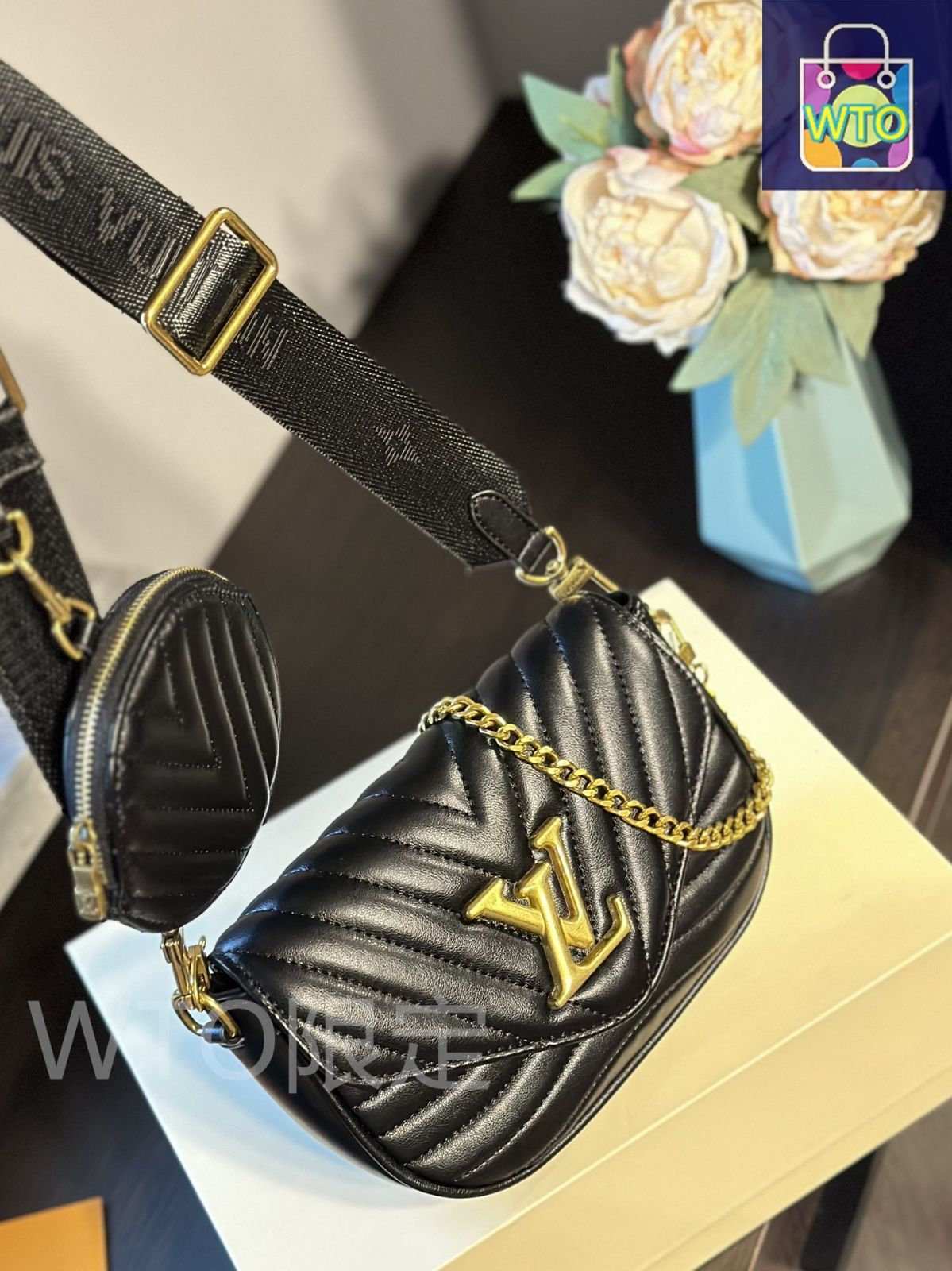 ルイ・ヴィトン ニューウェーブ マルチポシェット Louis Vuitton New Wave Multi Pochette Gold Hardware