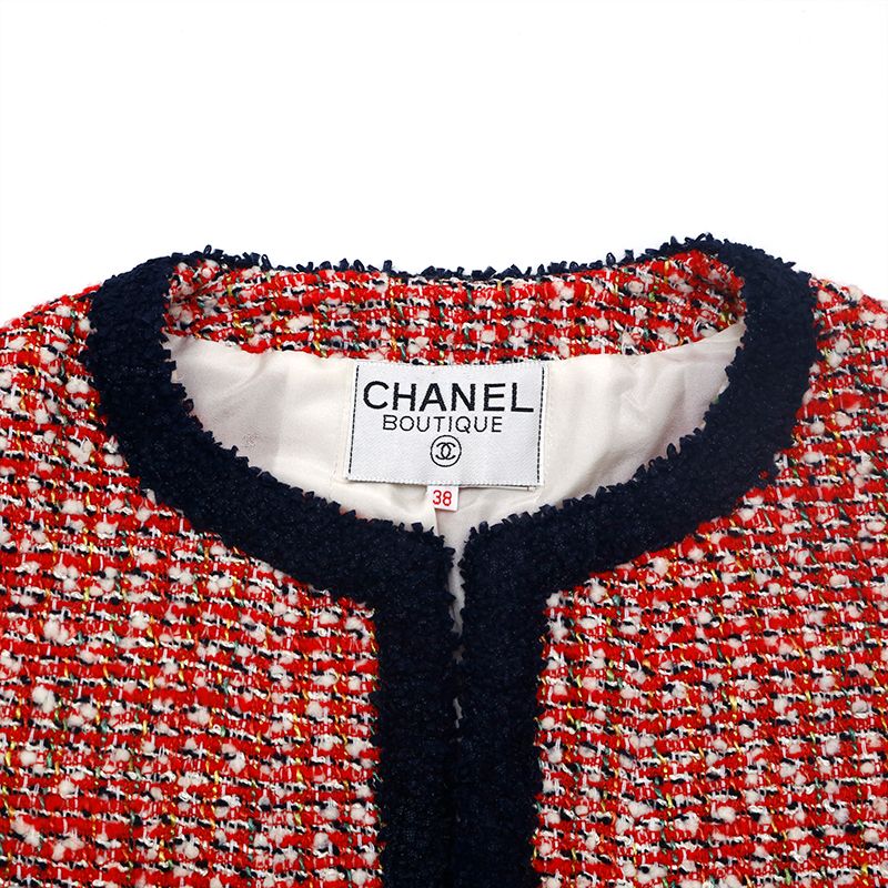 CHANEL シャネル ツイード ジャケット ココマーク ココボタン 中古・古着通販】CHANEL (シャネル) ココマークパールボタン