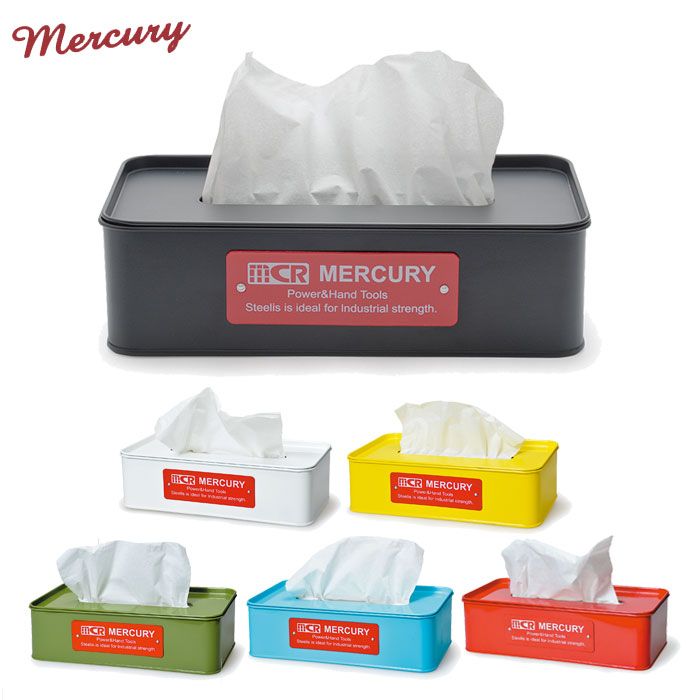 ティッシュボックスケース ブリキ MERCURY マーキュリー ブリキティッシュボックス MEBUTB おしゃれ 収納 アメリカン雑貨 アンティーク風 レトロ ビンテージ風 プレゼント ギフト