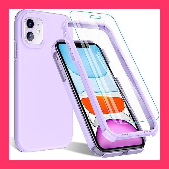 iPhone - iPhone11 128GB パープル美品 クリアケース、フィルムつき iPhone12 iPhone11 ケース 花柄 透明 シンプル リンゴ 可愛い