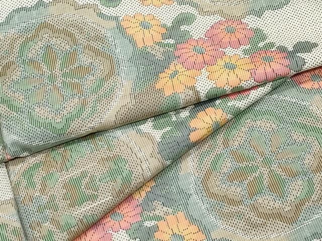 平和屋着物□本場大島紬 7マルキ 風車 正絹 逸品 DAAJ0923cm 平和屋着物○