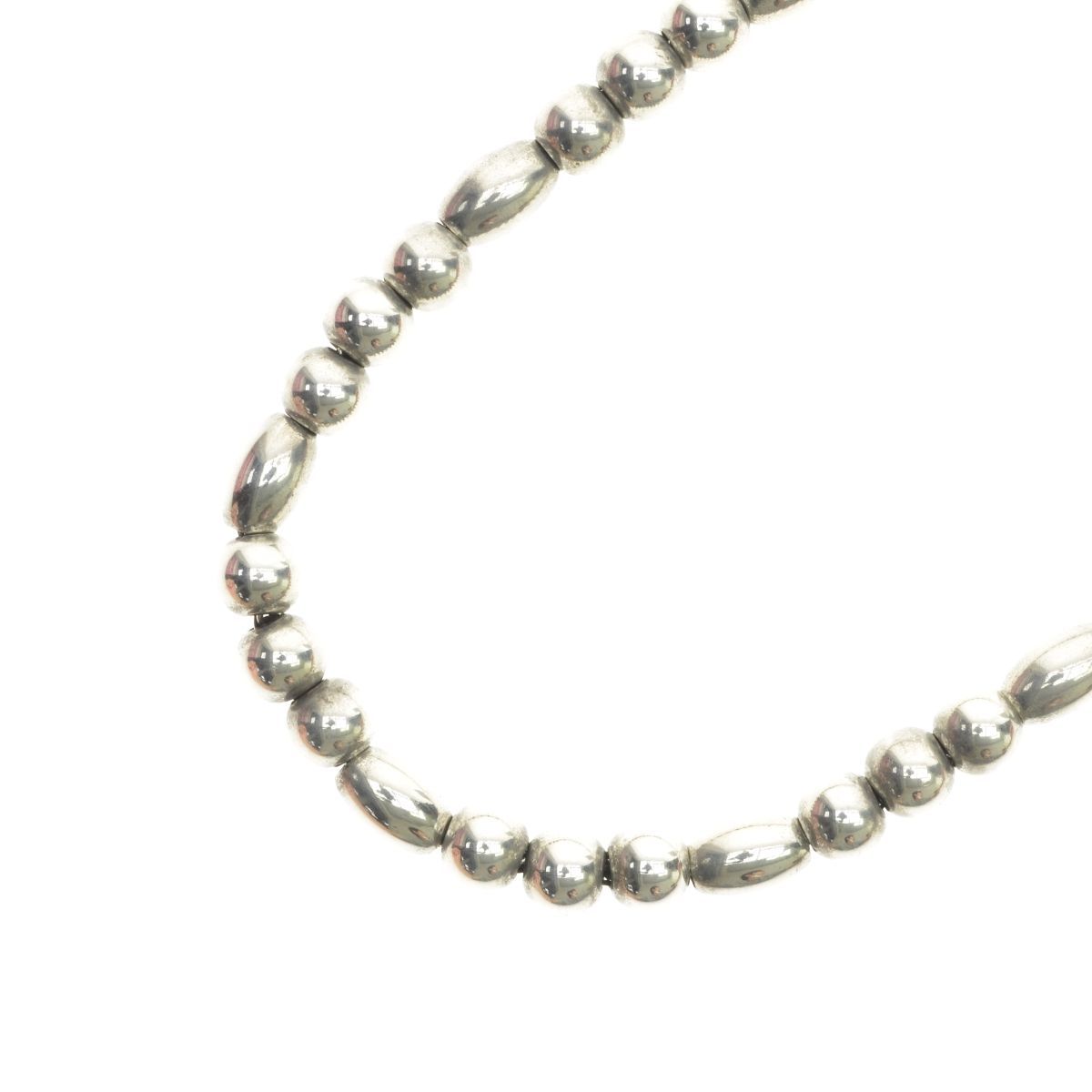 CHOLOS】BEADS NECKLACE シルバービーズネックレス - メルカリ
