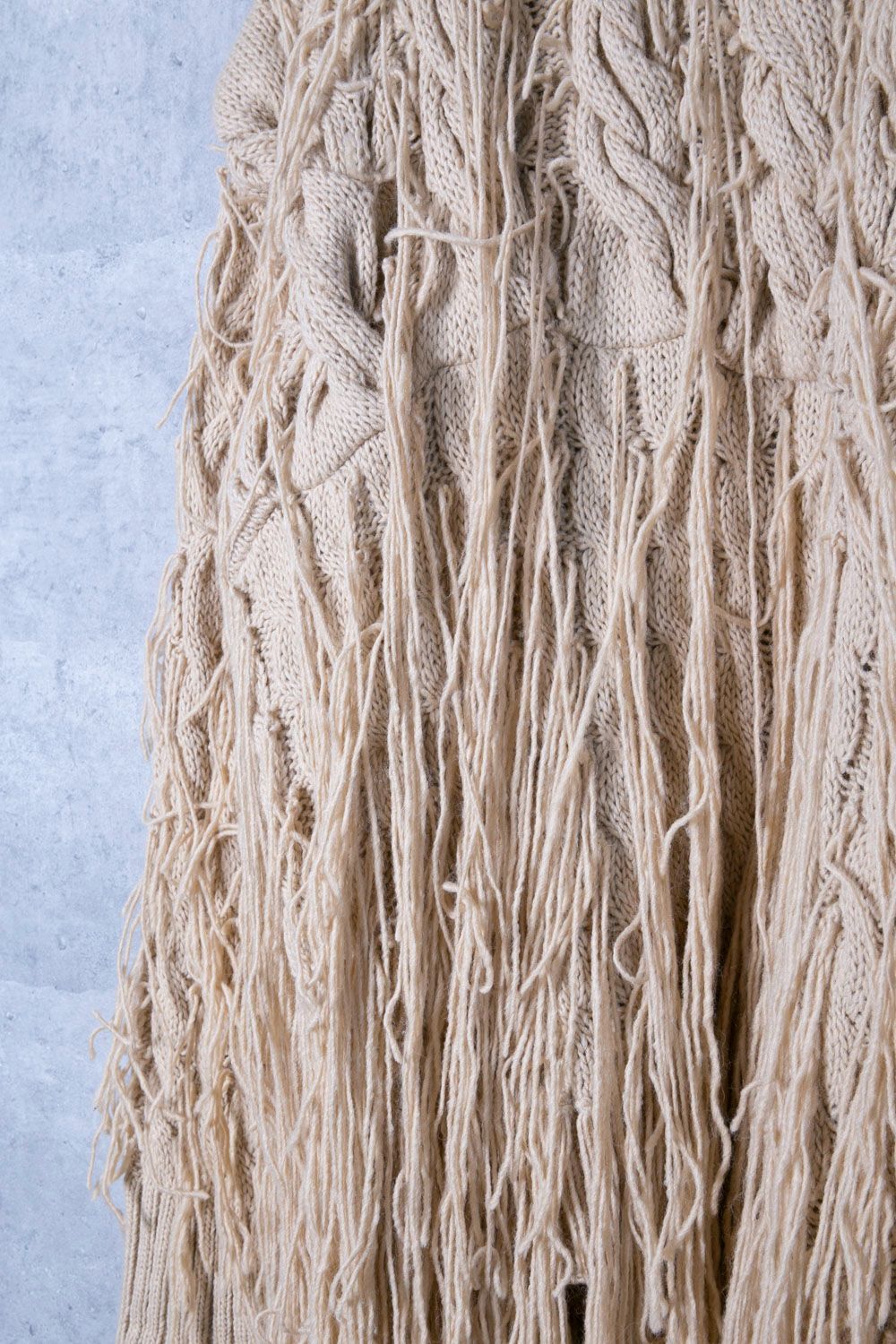 RequaL≡リコール 3D cable fringe knit pullver - メルカリ