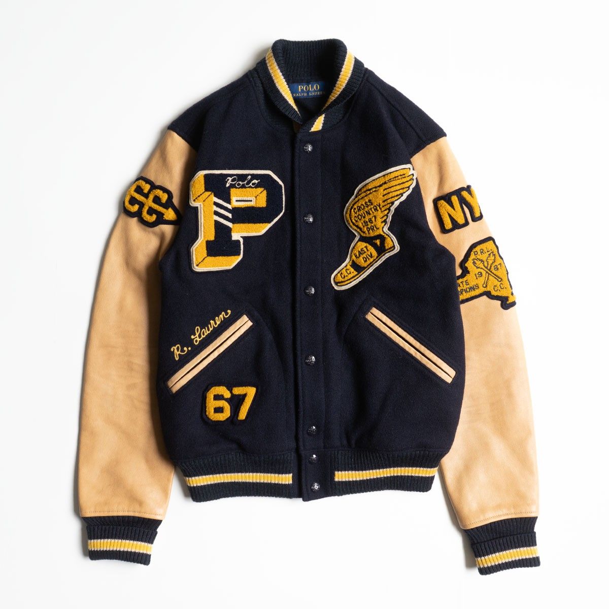 名作】POLO RALPH LAUREN 【THE ICONIC LETTERMAN JACKET】S