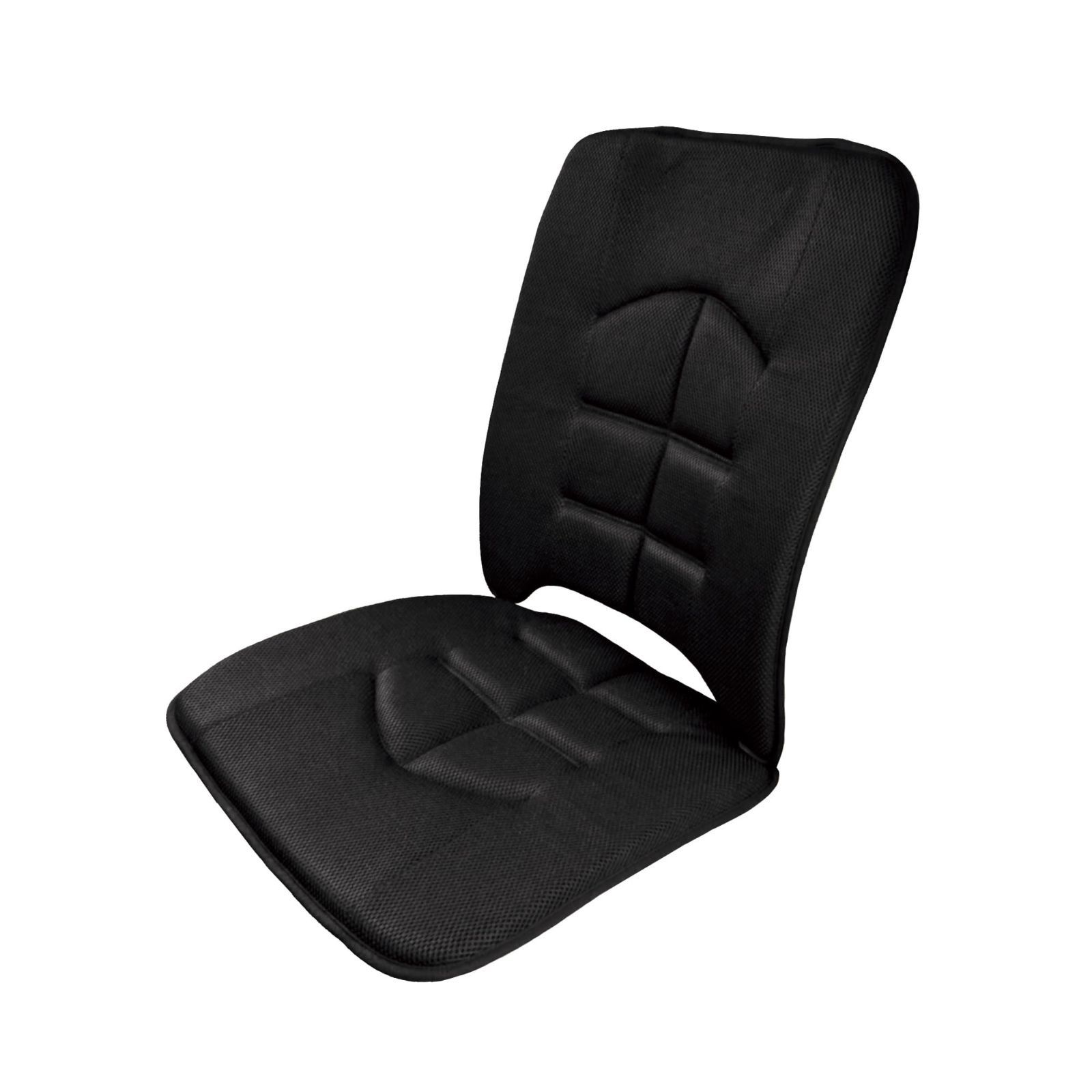 【数量限定】ダブル 備長炭消臭 軽/普通車 丸洗いOK 備長炭消臭クッション ストッパー付き ダブル45x97x2cm シートクッション ブラック ボンフォーム(BONFORM) 5656-07BK