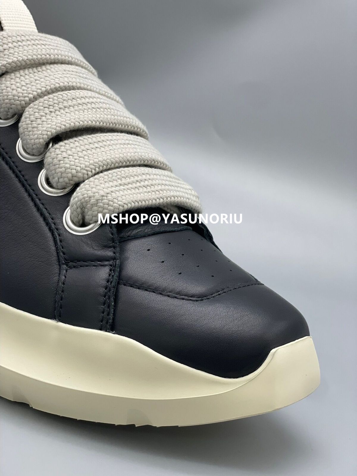 Rick Owens GETH RUNNER リックオウエンス ゲスランナー ジャンボシューレース レザースニーカー EU43 - メルカリ