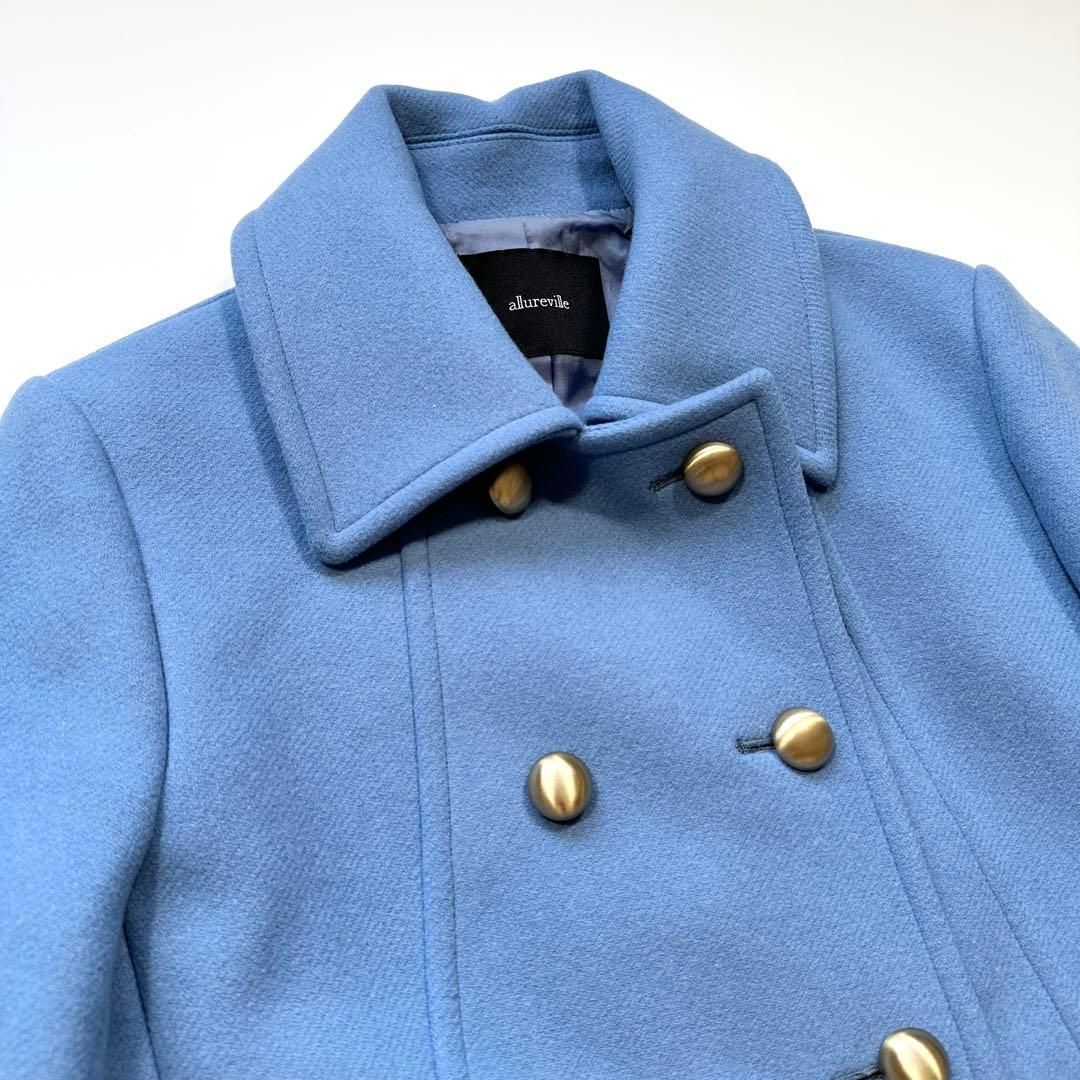 新品未使用タグ付き✨アルアバイル メルトンチェスターコート Pコート 金ボタン allureville アルアバイル メルトンチェスター コート 金ボタン