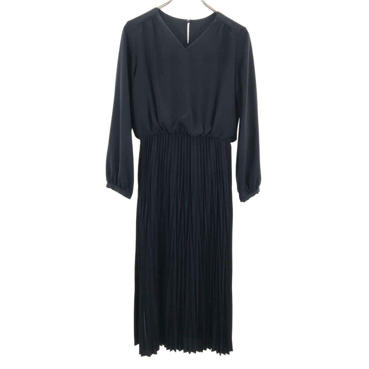 【超美品】グリーンレーベルリラクシング　ロングプリーツワンピース　ネイビー UNITED ARROWS green label relaxing - 【超美品】グリーン