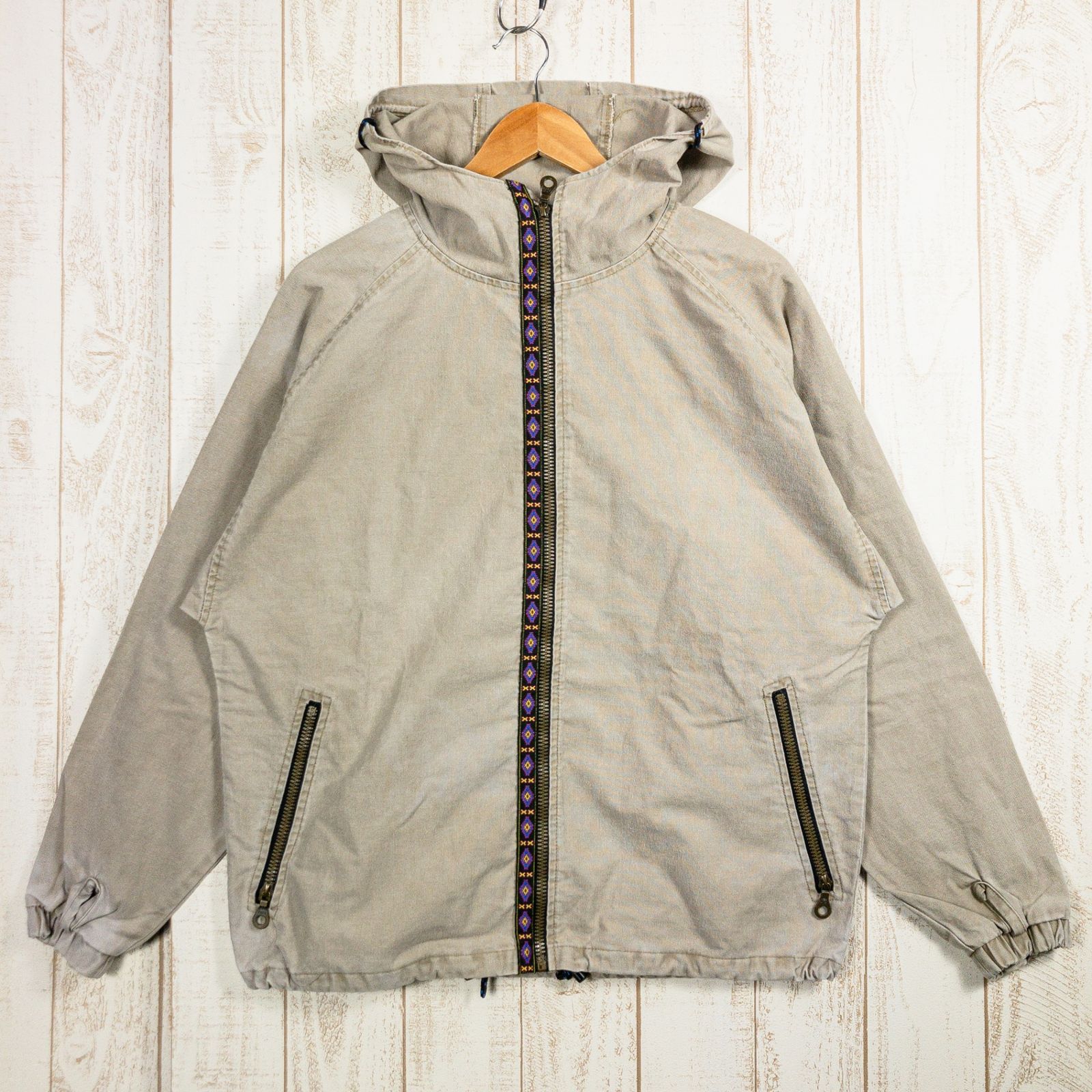 Men s M ベージュ系 1990s Alf アルフ コットン アノラック フルジップ フーディ Cotton Anorak Full-Zip Hoody モデル コットン ウェア トップス アウター ジャケッ