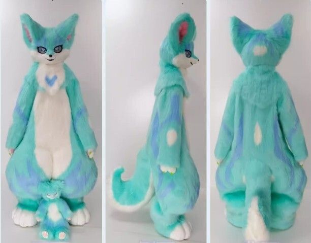 着ぐるみ ケモノ体 フルスーツ 小さめ ダークブルー NO.9 全身 ケモノ