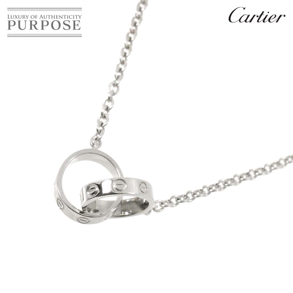 カルティエ Cartier ベビーラブ ネックレス 48cm K18 WG ホワイトゴールド 750 LOVE Necklace【証明書付き】  90246983 - メルカリ