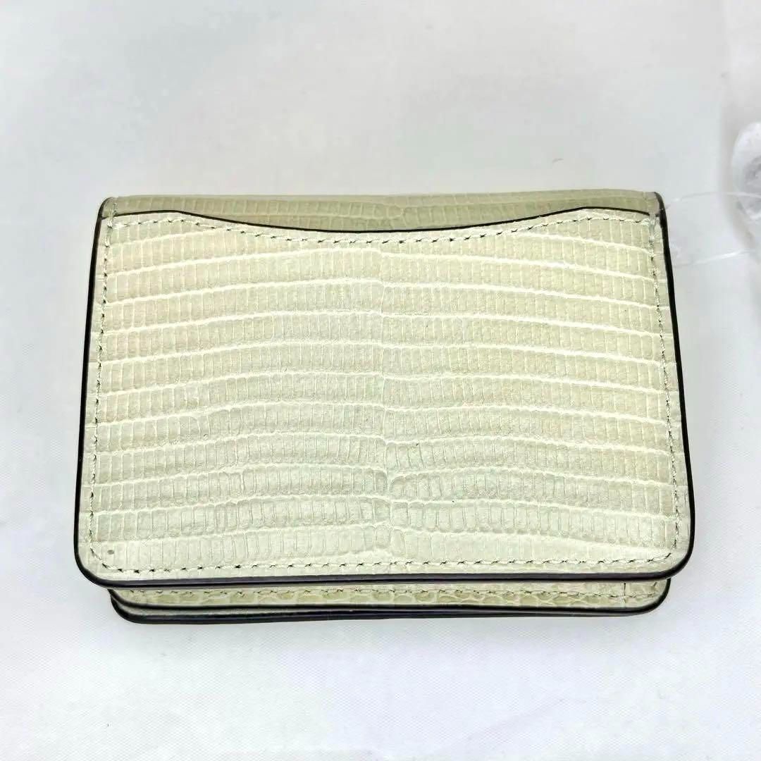 Coach コーチ 折財布 ペールグリーン チェーン シンプル ミニウォレット