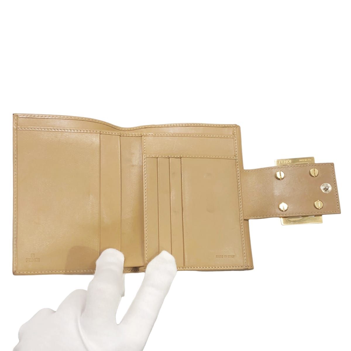 中古】 Fendi フェンディ メンズ財布 ズッカ 二つ折り 財布 サイフ  