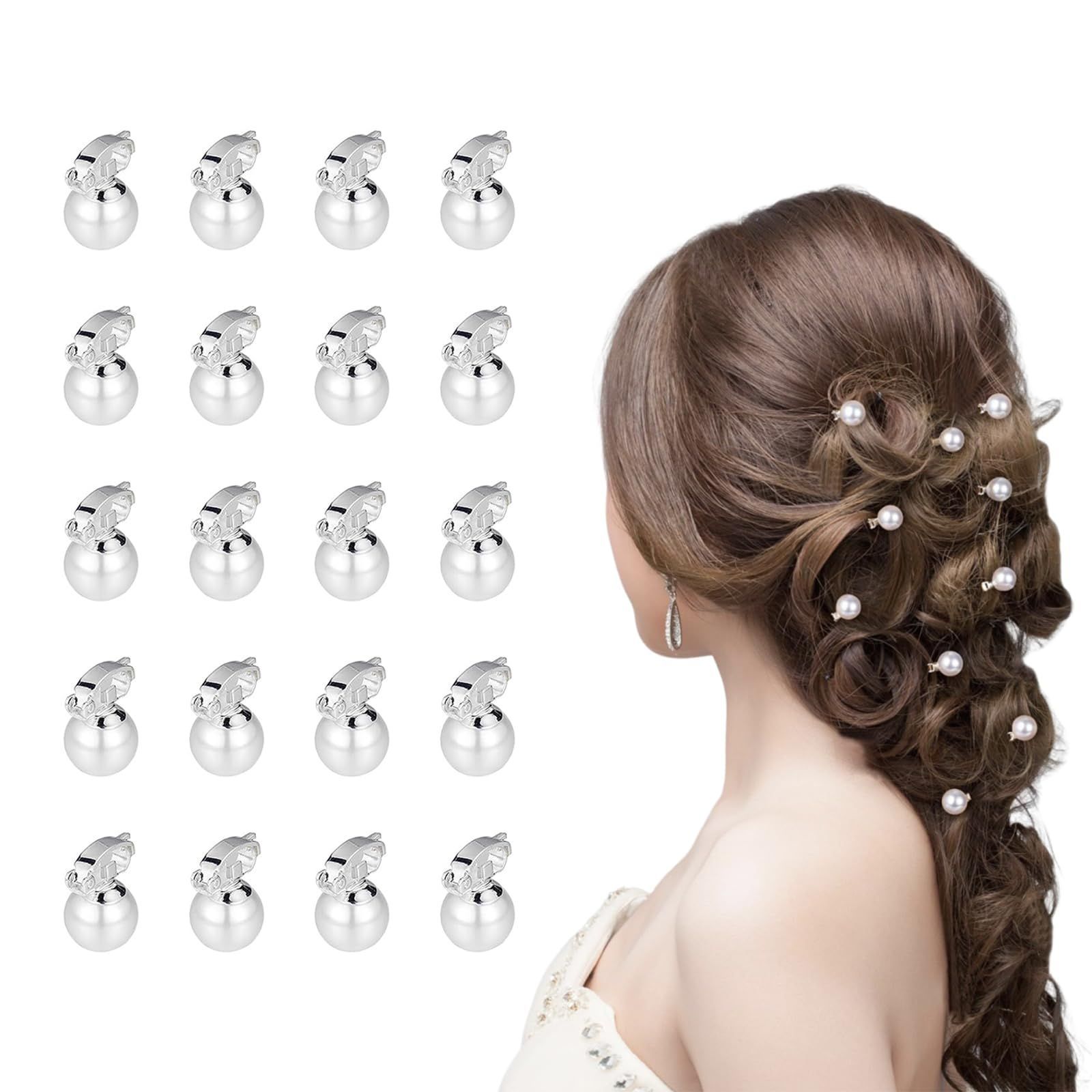 パールつき3連 小花 花 ベビーヘアクリップ 赤ちゃん ヘアピン お花