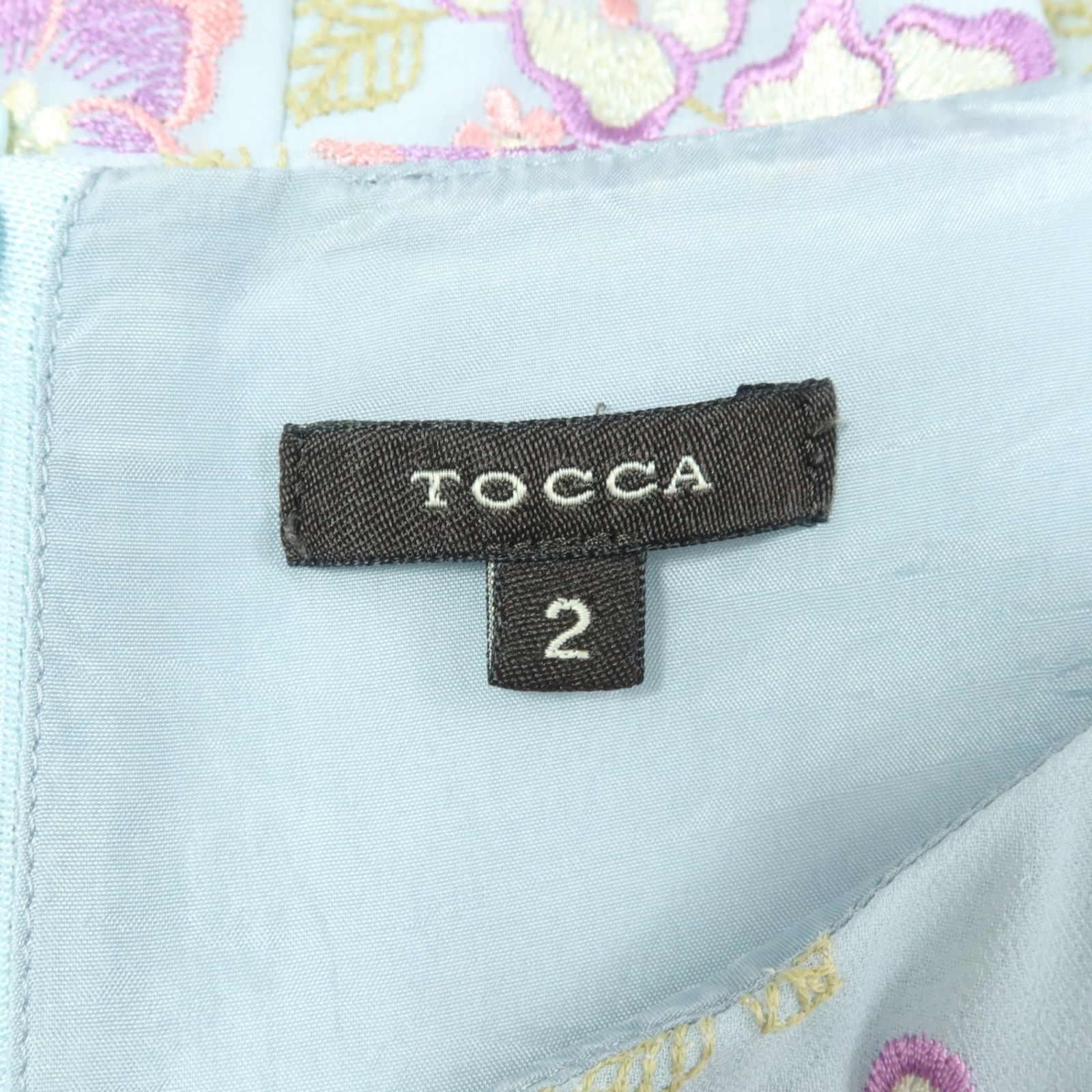 新品◆TOCCA フラワー　プリント　ワンピース　サイズ2 希少・00サイズ♡】TOCCA トッカ 総刺繍 小花柄 フラワー