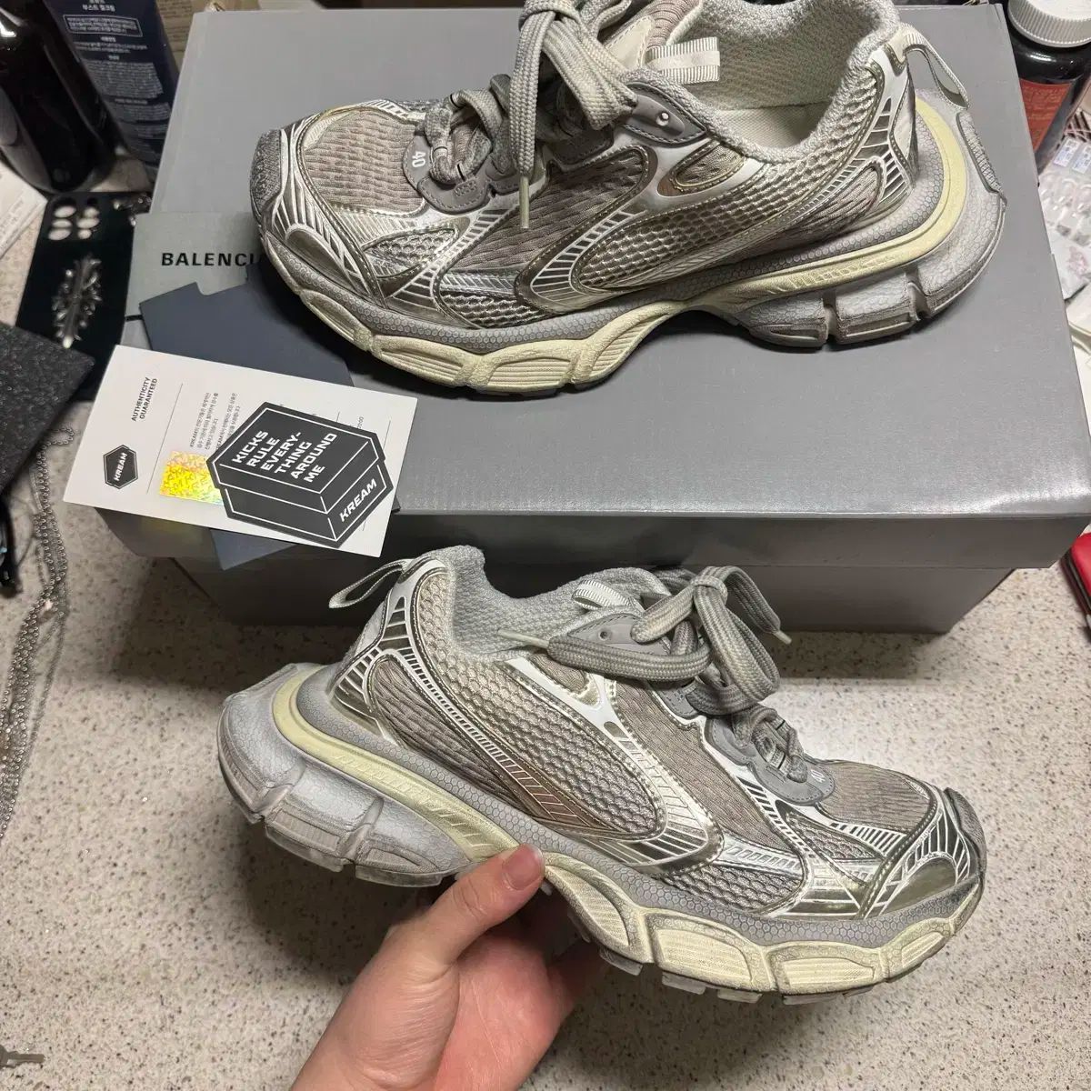 BALENCIAGA バレンシアガ 3xl 40 グレー BALENCIAGA バレンシアガ 3xl グレー ベージュ40