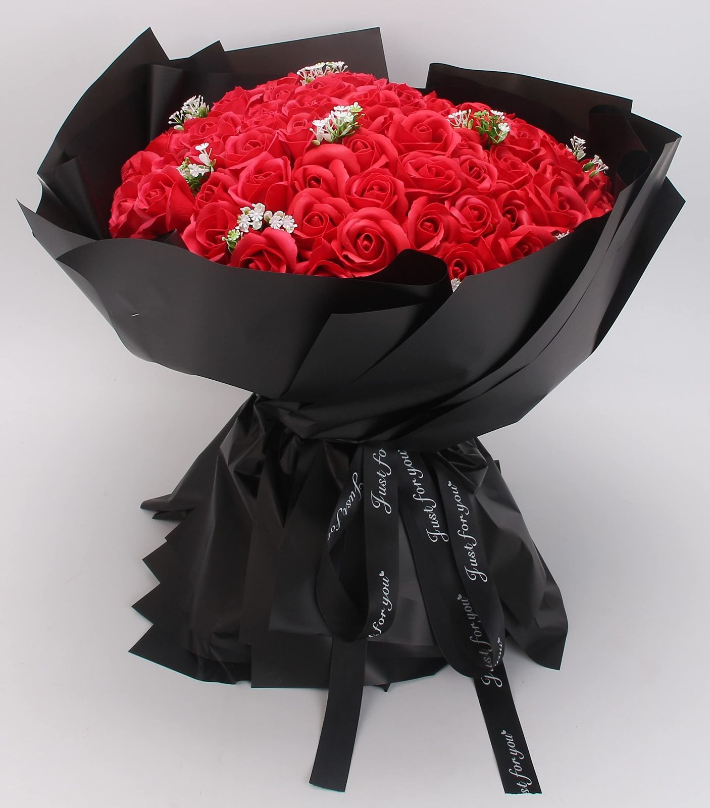 ソープフラワー 花束 バラ ブーケ 誕生日 プレゼント 女性 人気 花束 造花 ギフト ドライフラワー インテリア 結婚記念日 発表会 敬老の日 母の日 退職 祖母 彼女 送別会 レッド 100本