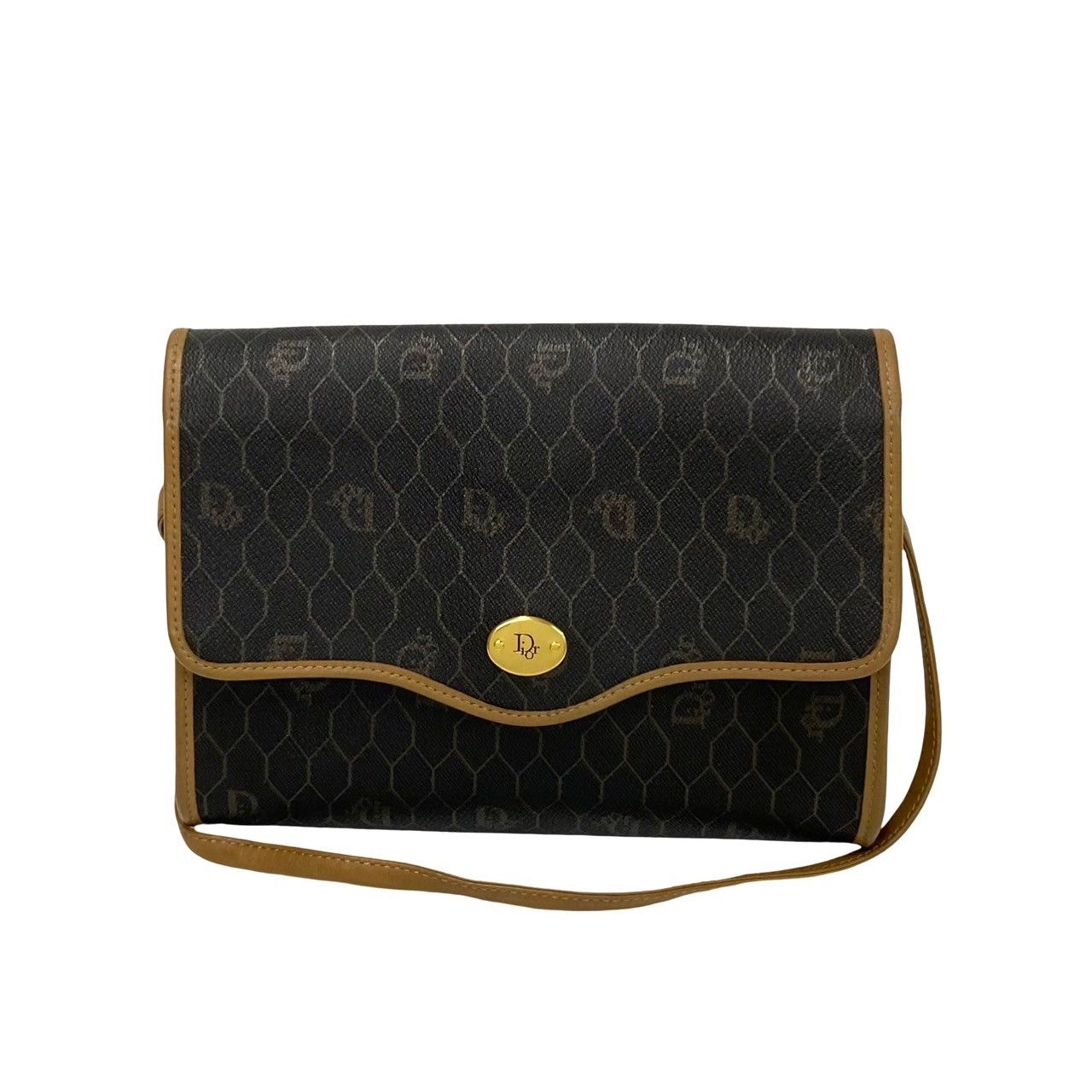 極 美品 Christian Dior ディオール ヴィンテージ ハニカム 柄 ロゴ