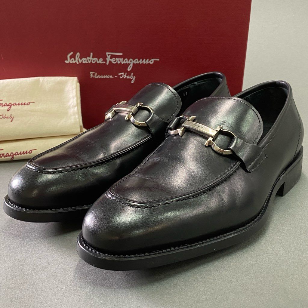 フェラガモ メンズシューズガンチーニビットローファーイタリア製美品⑦送料無料 1⁄ Salvatore Ferragamo フェラガモ ビットローファー ◇ 6