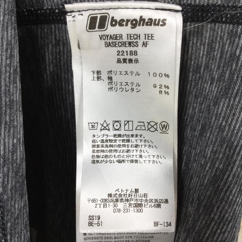 Womens 10 バーグハウス ボイジャー テック ティー ベースクルー ショートスリーブ Voyager TECH TEE BASE CREW SS Tシャツ Berghaus 22188 グレー系