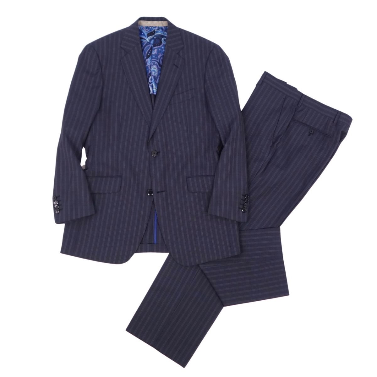 美品エトロ スーツ セットアップ ピンストライプ オールシーズン