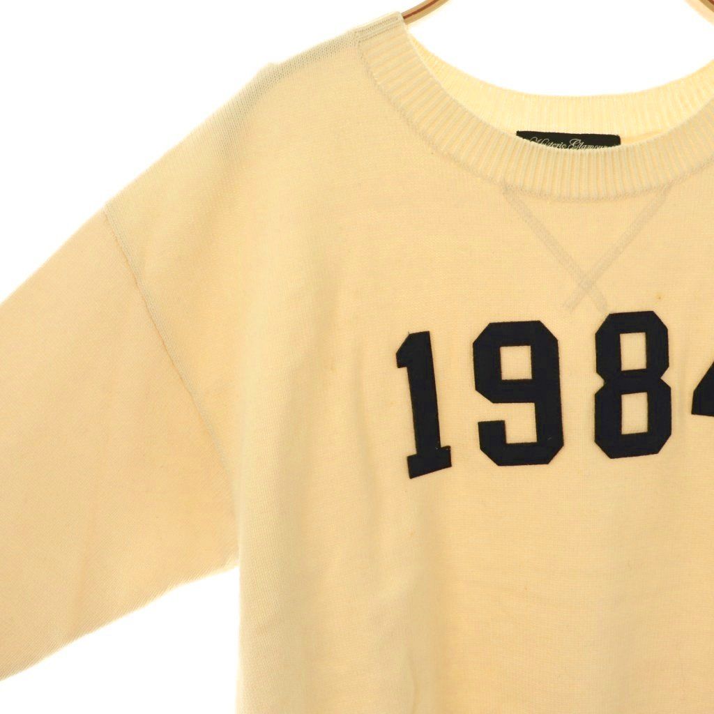 【中古】ヒステリックグラマー HYSTERIC GLAMOUR 1984ワッペンクルーネックセーター ニット セーター 長袖 F アイボリー /AT ■OS レディース 【ベクトル 古着】 250818