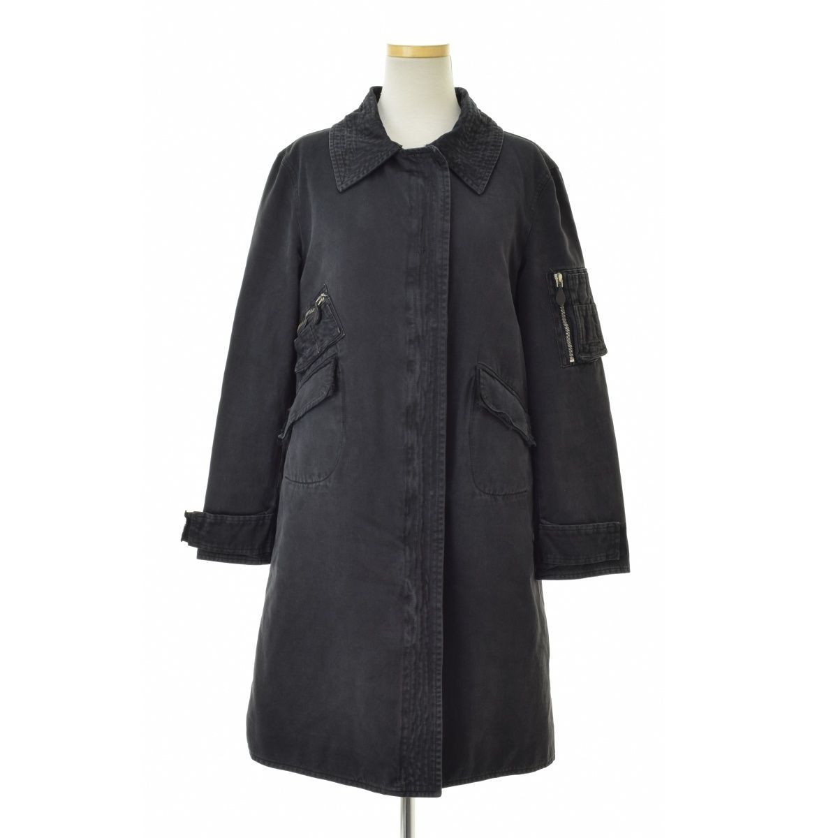 ERMANNOSCERVINO】ファー付Aラインロングコート - メルカリ