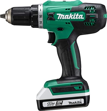 グリーン マキタ(Makita) 充電式ドライバドリル 18V1.5Ah バッテリ