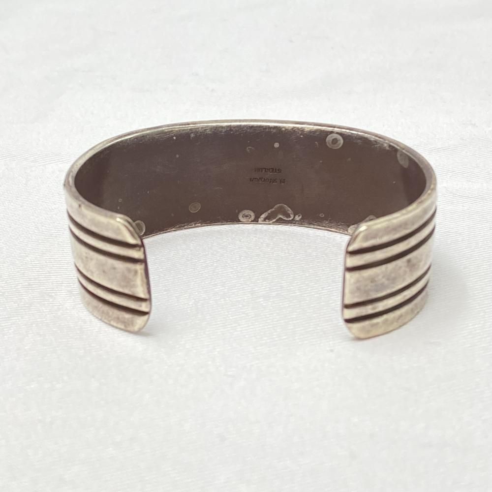 レア物★ブルースモーガン　スタンプワークバングル　スターリングシルバー925 ◇sizeM ブルースモーガン スタンプワーク バングル｜マライカ