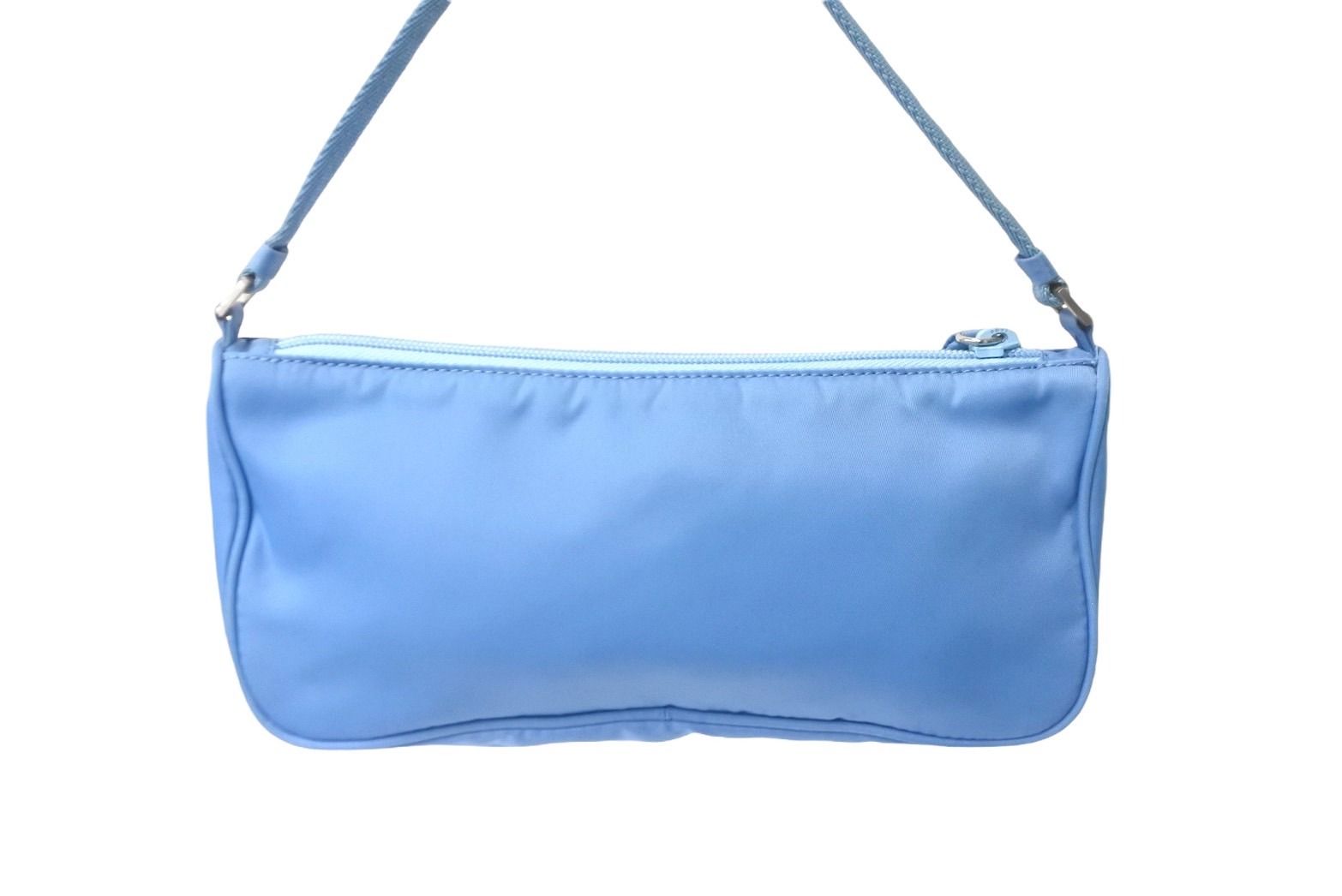 PRADA プラダ テスート ナイロン アクセサリーポーチ 水色 MV633