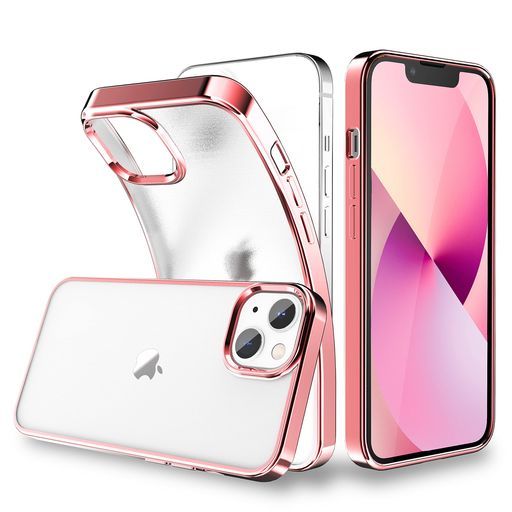 ORANGAiPhone13mini用ケース半透明5.4インチ超耐衝撃マット感薄型ドイツバイエル製TPU素材黄変防止メッキ枠ソフトケース指紋防止ワイヤレス充電レンズ保護2021年アイフォン13ミニ用カバー