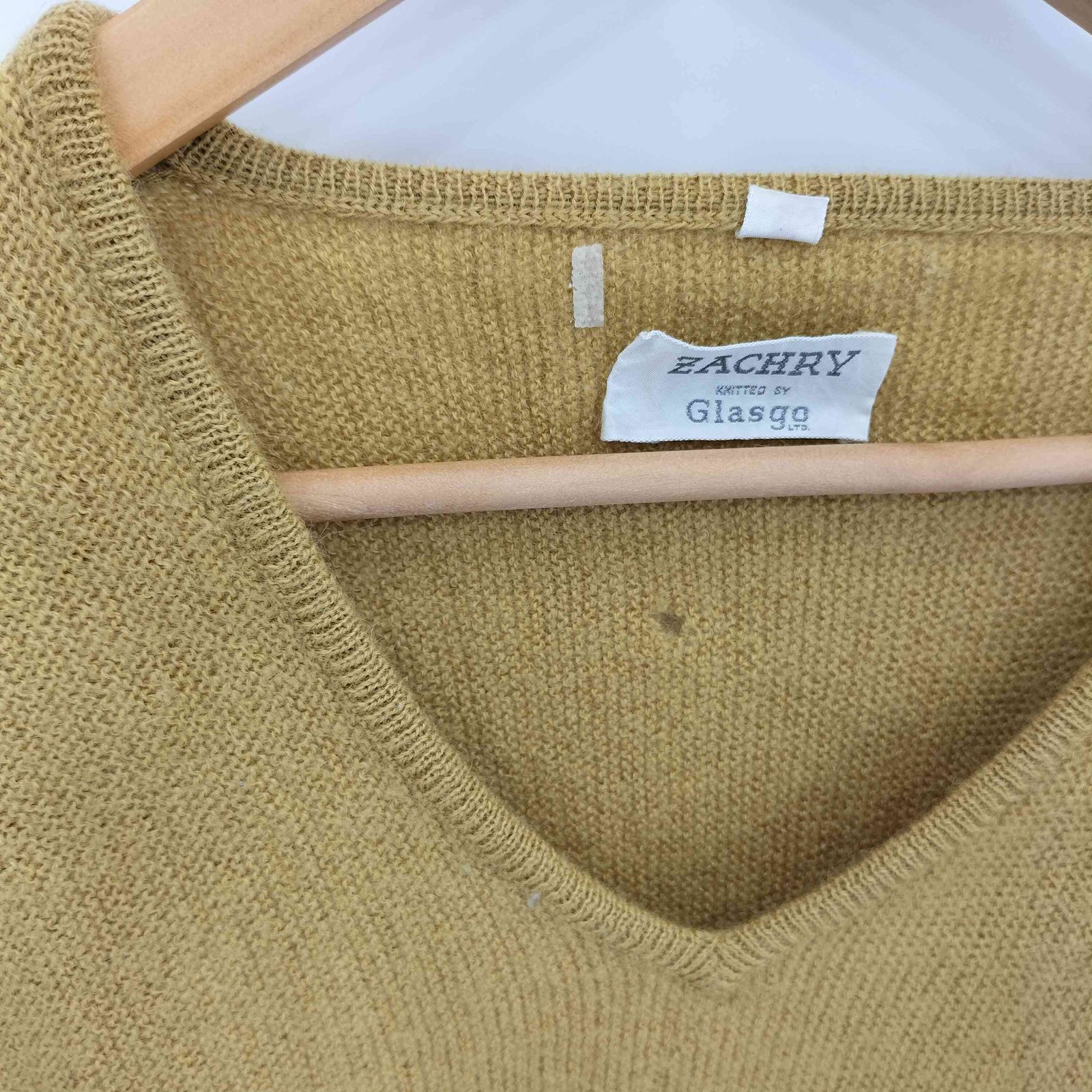 ユーズドフルギ USED古着 60s モヘア混 Vネック ウールニット